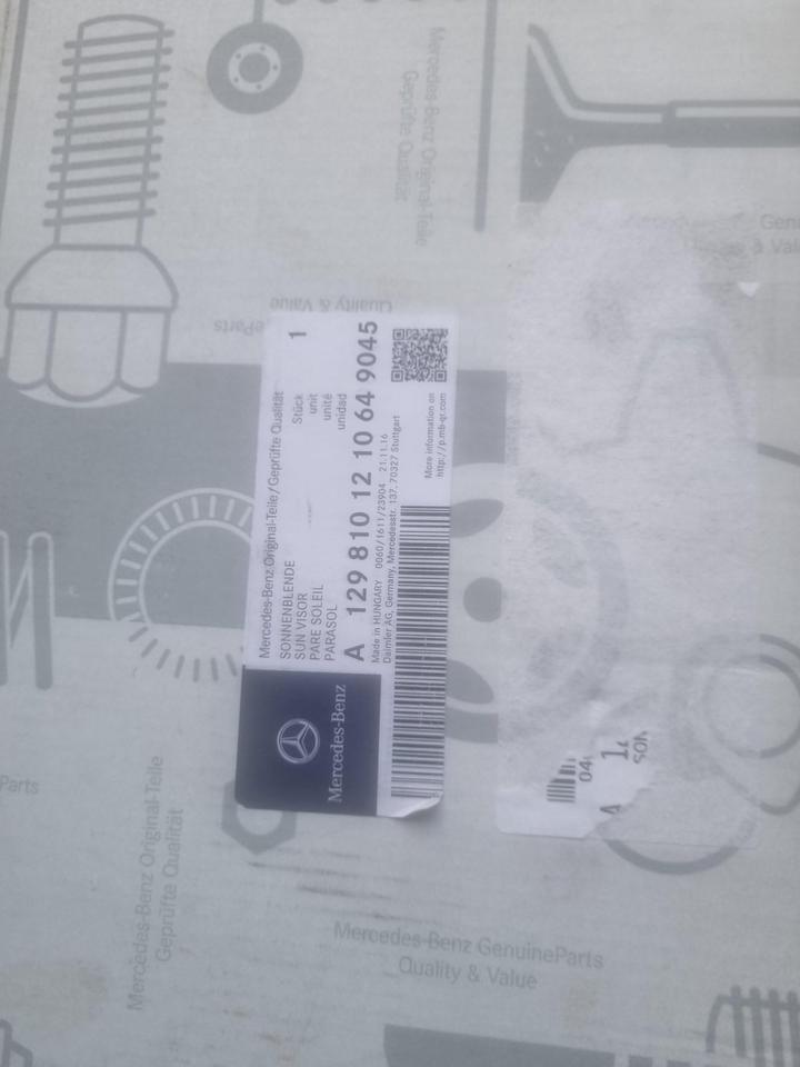 Sonnenblende für SL R129 schwarz A129 810 12 10 64 9045 in Backnang