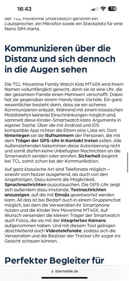 TCL Kindersmartwatch  -Rosa- in Ahlen