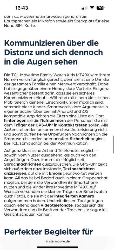 TCL Kindersmartwatch  -Rosa- in Ahlen