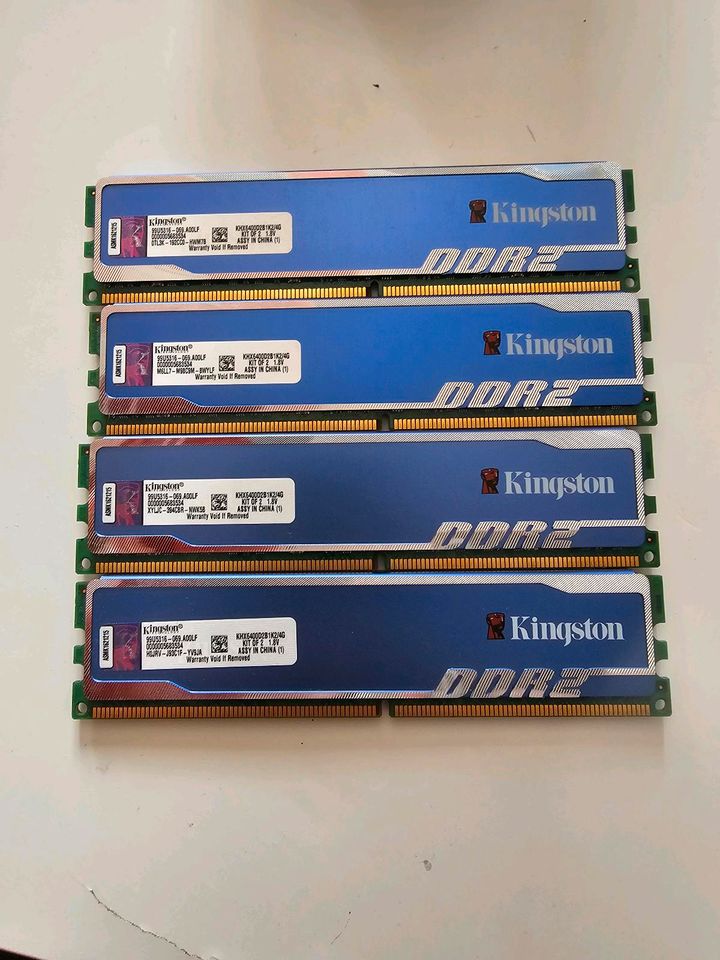 8GB Kit DDR2 RAM 800MHz Kingston KHX6400D2B1K2/4G HyperX blu in Berlin