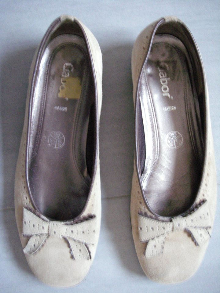 Gabor Ballerina beige Wildleder Gr. 5,5 - 38,5 TOP!! in Solms