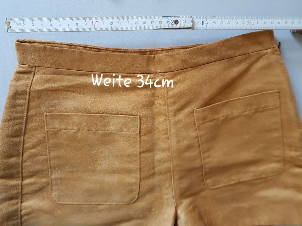 Velours/Samt Shorts goldbraun Gr.36 + kurze Hose/Stoff, 34 in Pforzheim