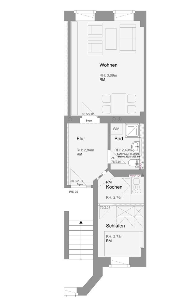 helle 2-Raum- Wohnung in Löbtau in Dresden