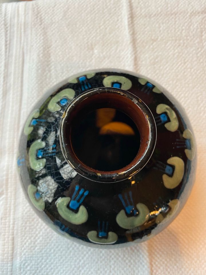 Vase Retro 70er Jahre Stil Keramik in Meerbusch