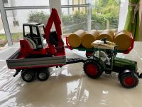 Bruder Traktor mit Anhänger, Bagger und Ballentransportanhänger Thüringen - Heilbad Heiligenstadt Vorschau