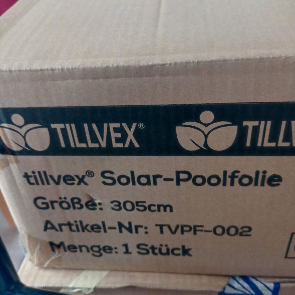 Tillvex Solar Poolfolie neu, rund,  Durchmesser 305 cm in Heiligenhafen 