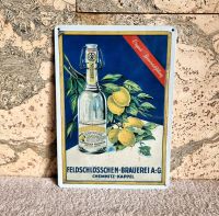 RETRO Blechschild / Werbeplakat „Feldschlösschen-Brauerei AG“ Baden-Württemberg - Altdorf Nürtingen Vorschau