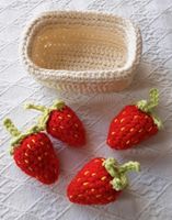 ♥️ Erdbeere Essen Obst Spielküche Kaufmannsladen gehäkelt Nordfriesland - Husum Vorschau
