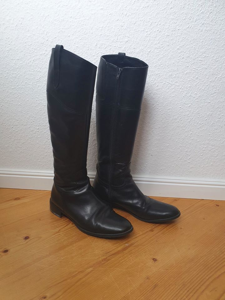 Klassische Leder-Stiefel Kämpgen Gr. 38 schwarz in Köln