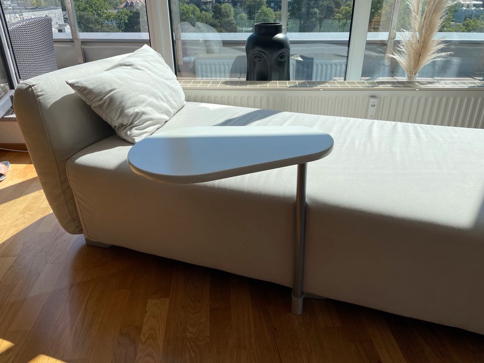 Sofa Ottomane Recamiere beige IKEA mit Tisch & Kissen 2er Sitzer in Darmstadt