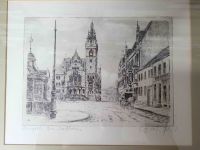 Druckgrafik Lithografie Radierung Rheydt Am Rathaus / orig. Sig. Nordrhein-Westfalen - Alsdorf Vorschau