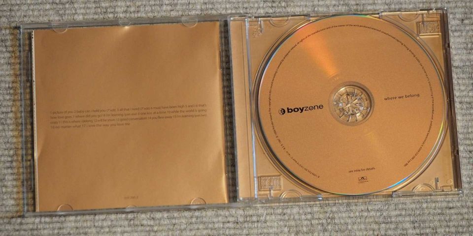 CD – Boyzone – Where We Belong in Burgthann 