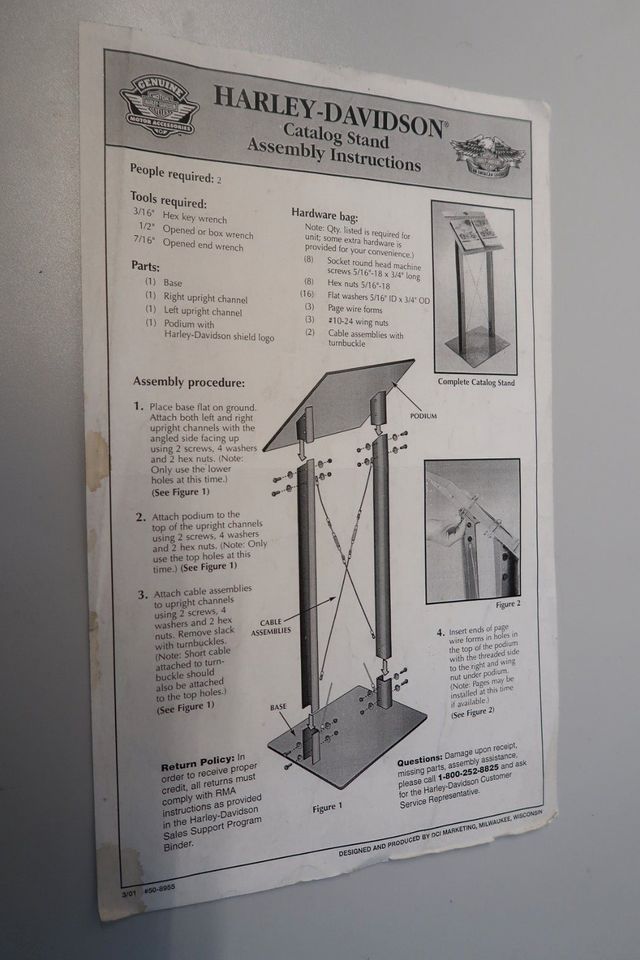 Original Harley Davidson Katalog Ständer DIN A4 Werbung Display in Lastrup