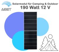Solarmodul 190 Watt 12V Camping Wohnmobil Caravan Garten Batterie Niedersachsen - Bad Gandersheim Vorschau