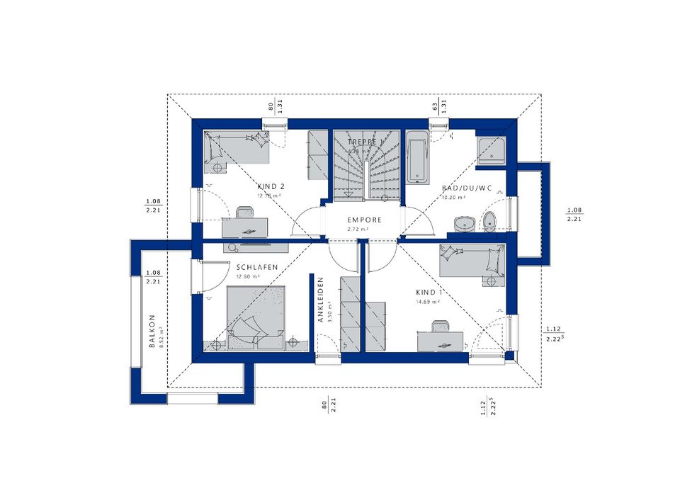 Moderne Stadtvilla mit zwei Vollgeschossen in Kühbach