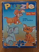 Puzzle, Set aus 3 Puzzles, je 5 Teile. Hund, Katze, Elefant Stuttgart - Bad Cannstatt Vorschau