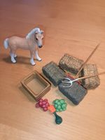 Schleich Fohlen mit Futter und Strohballen Hessen - Frankenau Vorschau