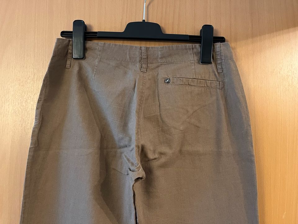 Review Hose Stoffhose Leinen Sommerhose Schlaghose 36 braun in Augsburg