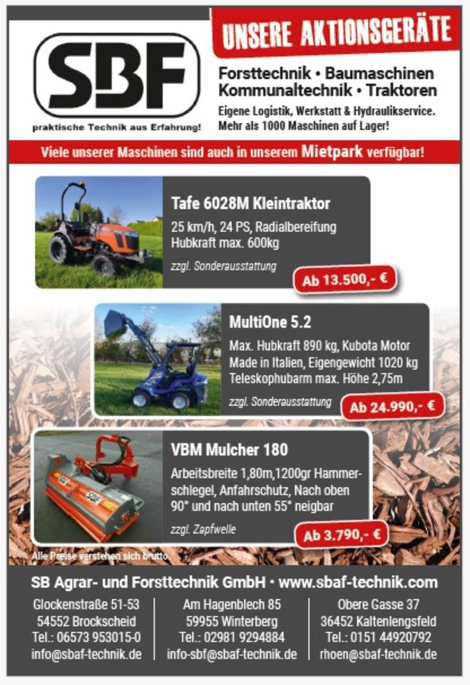 SBF Mulcher KDK240 Heckmulcher hydr. Verschiebung in Kaltenlengsfeld