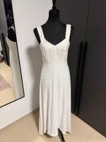 Weißes Kleid mit Perlen und Spitze / langes weißes Kleid Hessen - Kelsterbach Vorschau