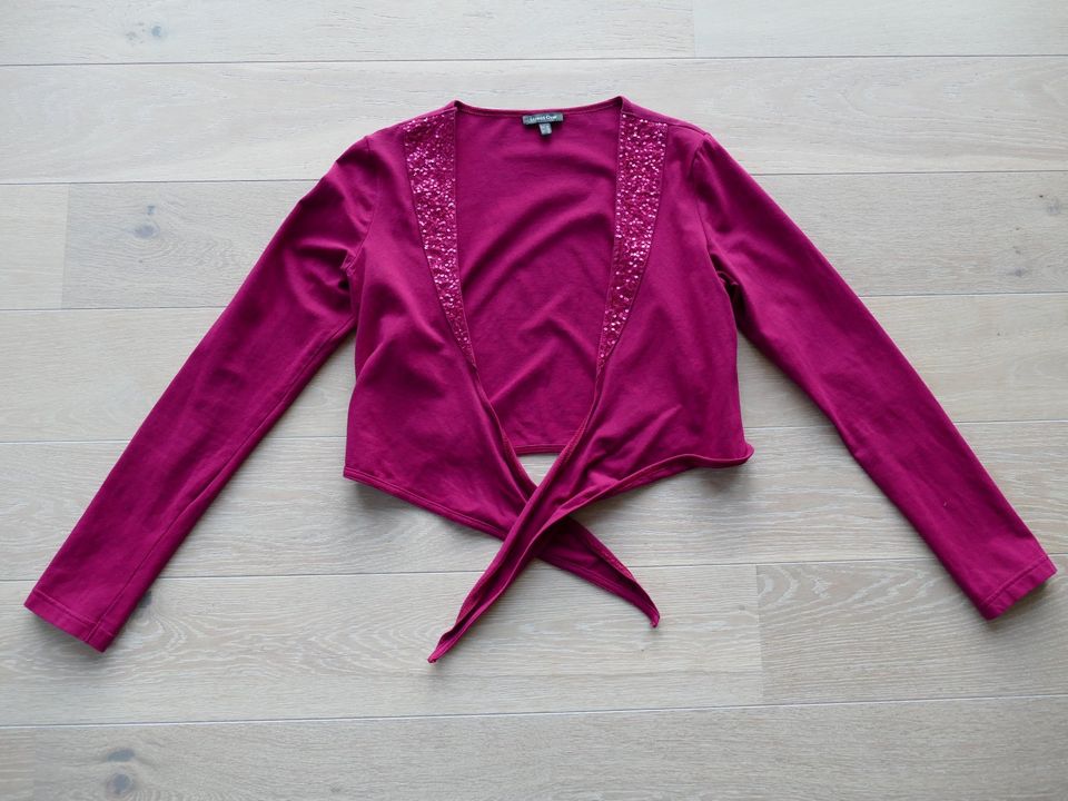 Top + kurze Jacke pink mit Pailletten Gr. 42 Street One wie neu in Bückeburg
