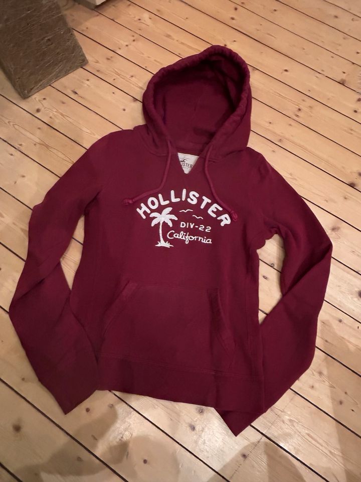 Hollister Hoodie Gr. S Damen Bordeaux Pullover Pulli Kapuze rot in Lünen