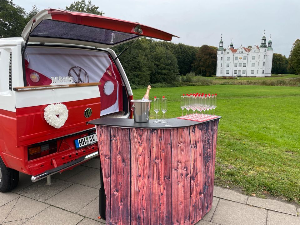 Sektbar Hochzeits-Sektempfang Standesamt Kirche VW-Bus-Bar in Hamburg