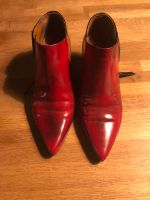 Leder Stiefelette rot-schwarz Marc Cain Gr. 36 Hessen - Roßdorf Vorschau