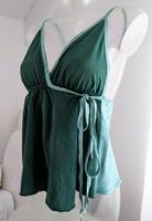 Fornarina Wickelshirt Neckholder Top M Satin grün Tunika (300) Niedersachsen - Bassum Vorschau