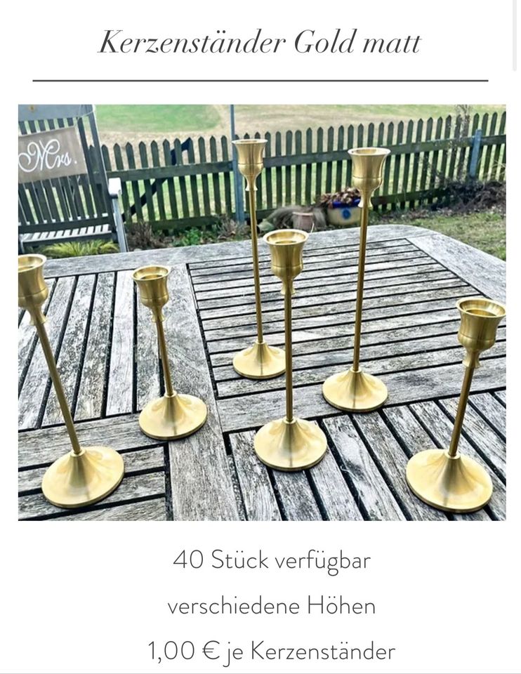 *VERLEIH* Kerzenständer gold schwarz silber farbig Hochzeit Feier in Niederaichbach