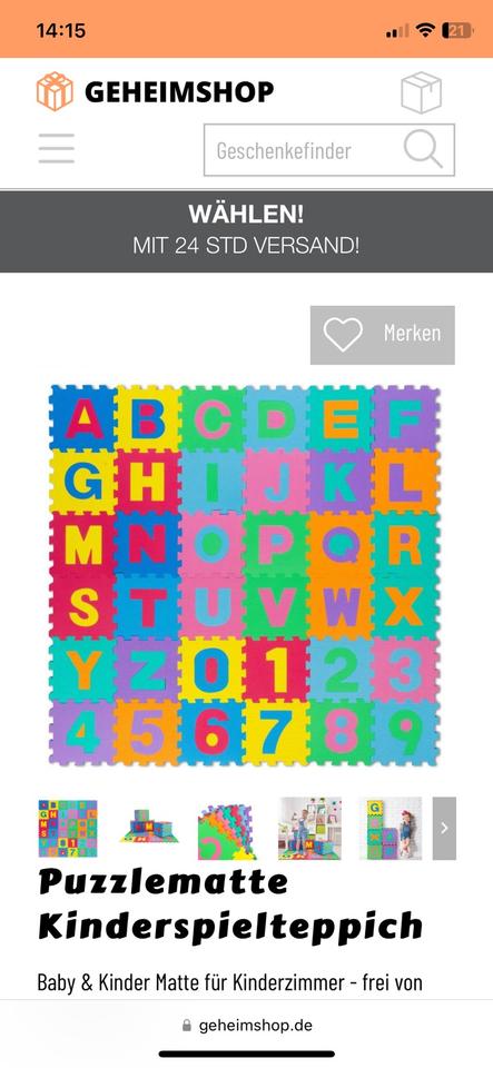 Spielmatte  soielteppich Buchstaben zahlen antirutsch in München