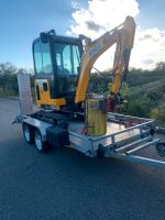 Minibagger 2 to mieten inkl. Baumaschinentransporter / Anhänger Rheinland-Pfalz - Minfeld Vorschau