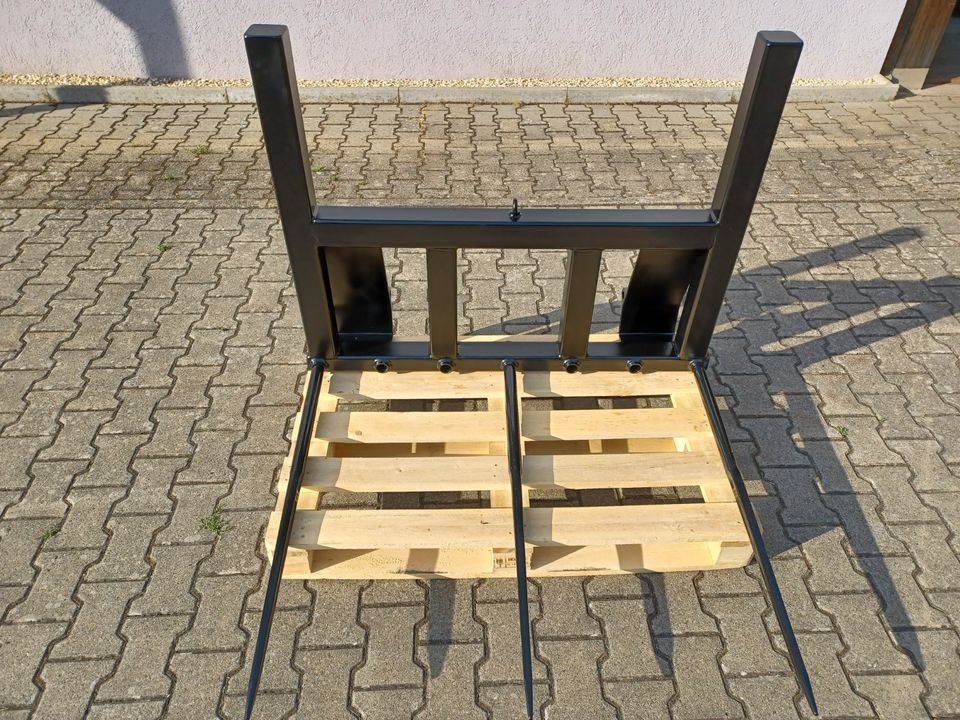 Frontlader Ballengabel ,1,4 m breit,3 Spieß 1100 mm, Euroaufnahme in Ingelfingen