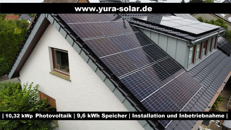 Photovoltaik 10,32 kWp Anlage | Doppelglas Module | 9,6kWh Speicher | inklusive Installation | Hybrid Wechselricher | Notstrom in Herford