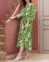 Zara Kleid gemustertes kleid mit gürtel Grün GR-XS neu mit etiket Bayern - Neufahrn Vorschau