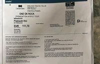 One ok Rock Ticket Düsseldorf 2024 Baden-Württemberg - Mössingen Vorschau