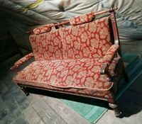 Sofa Couch Gründerzeit Holz alt Vintage Shabby Dachbodenfund Baden-Württemberg - Gemmingen Vorschau