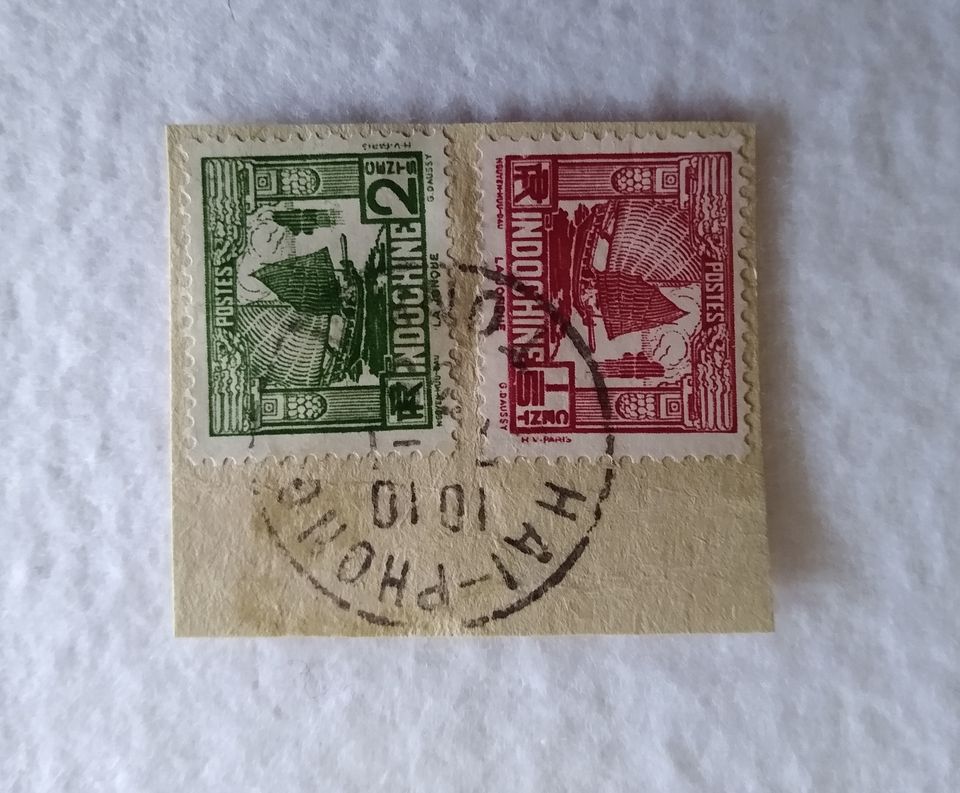 Briefmarken - Indochine + India in Immenstaad