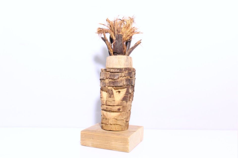 Rarität Totem Skulptur, Holzfigur, Holzskulptur, Holzstatue 52cm in Krefeld