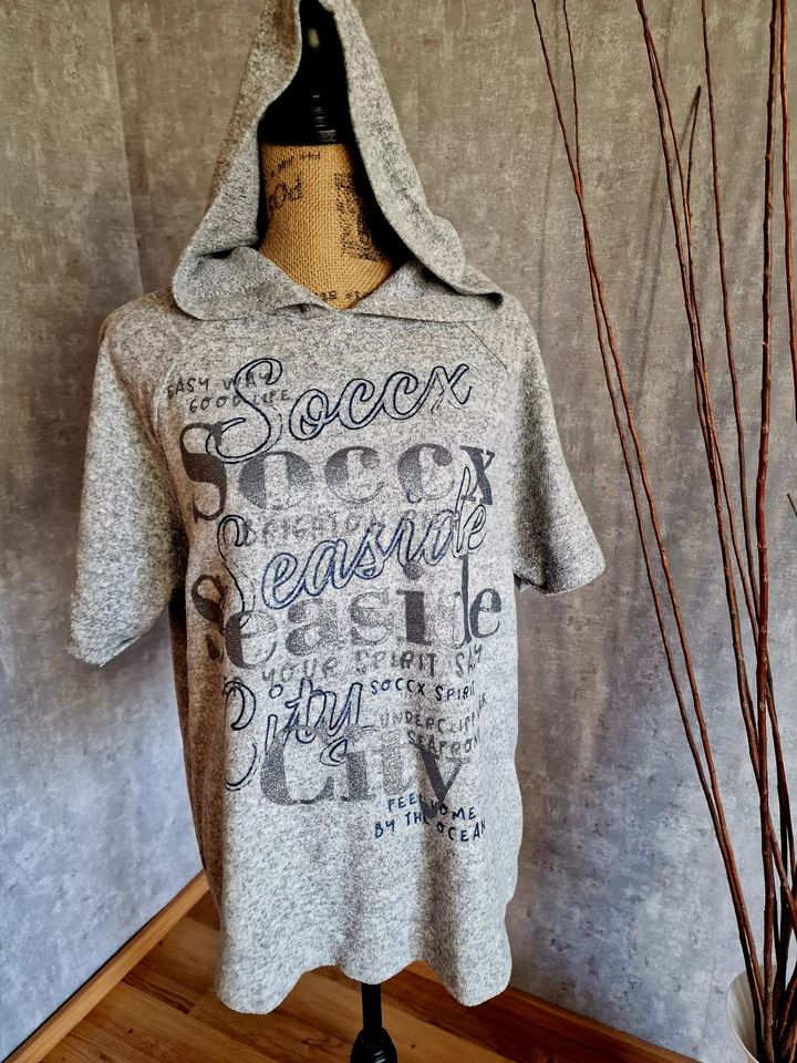 ❤ Soccx Shirt Hoodie kurzer Arm Homewear XL/42  grau ❤ NEU in Berlin