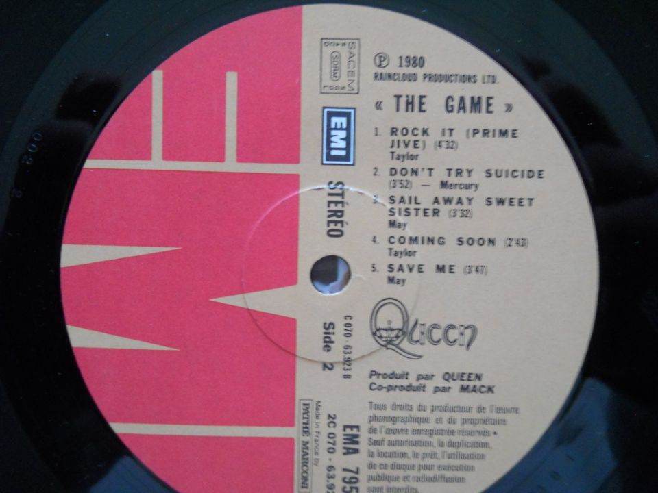 Queen ‎– The Game - Vinyl LP in Buckenhof Mittelfranken