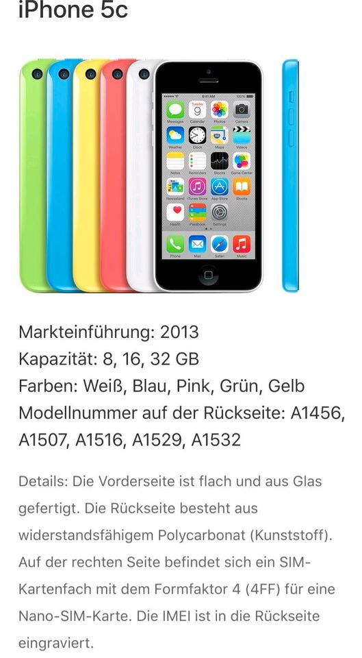 iphone 5c - voll funktionsfähig in Hamburg