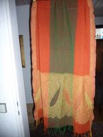 Pashmina Schal 100 % Wolle orange mit Muster Baden-Württemberg - Böblingen Vorschau