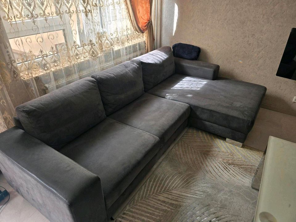 Sitzgarnitur / Couch L Form 2 Stück Micrfaser in Mainz