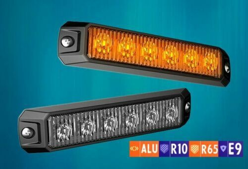 2 x LED Frontblitzer Orange Heckblitzer ECE R10 R65 Straßenräumer