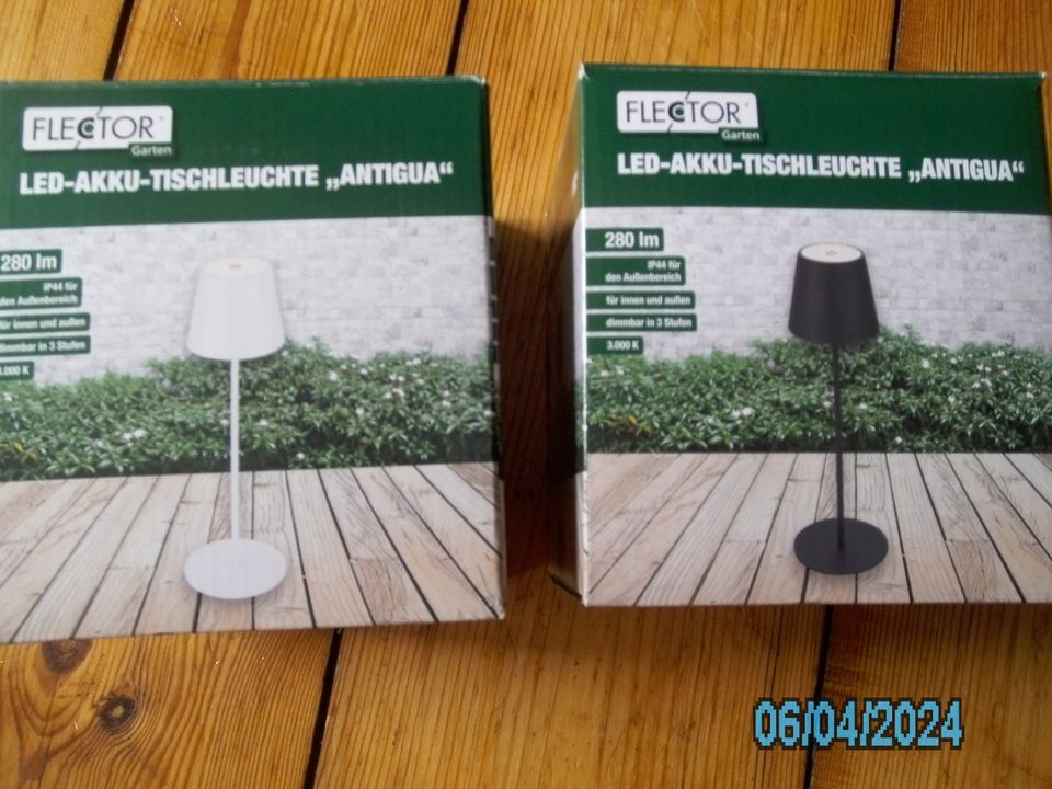 2x Akku LED Tischlampe Tischleuchte Nachttischlampe Gartenlampe in Berlin