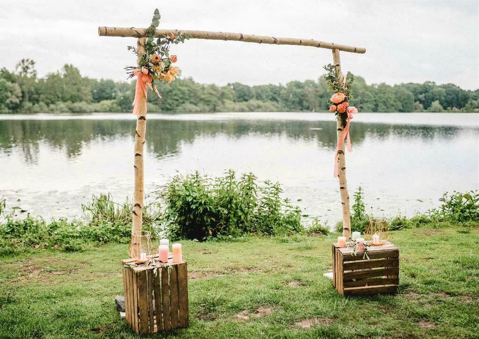 Wunderschöner Traubogen Birke für Hochzeit Freie Trauung boho in Grefrath