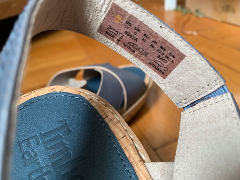 Timberland Sandale Earthkeepers Leder blau braun 42 neu Sommer in Regensburg