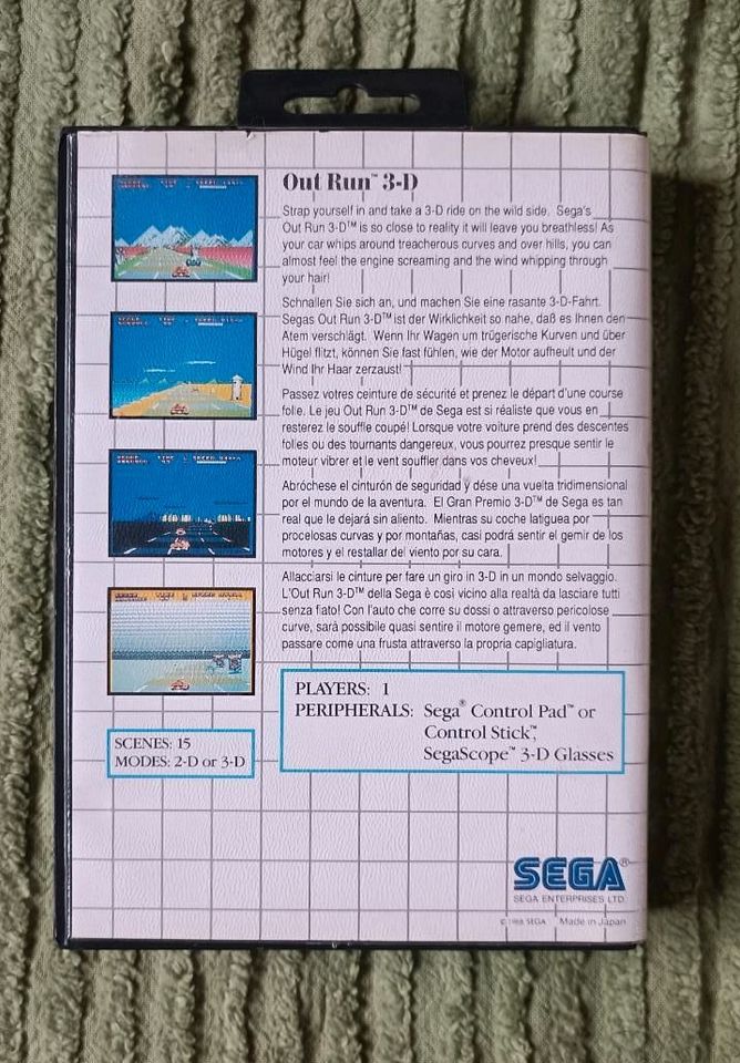 ❤️ Original- Sega Out Run 3-D in OVP (Sammler, selten, rar) in Nusbaum