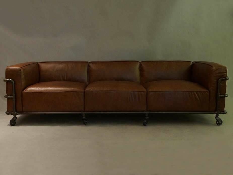 Clubsofa Wakefield 3-Sitzer Vintage-Cigar Aluminium-Rohr in Heiligenstedten